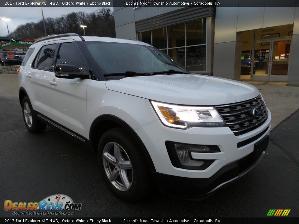 2017 Ford Explorer XLT 4WD Oxford White / Ebony Black Photo #9