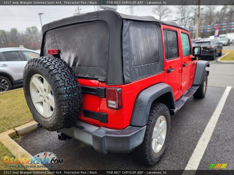 2017 Jeep Wrangler Unlimited Sport 4x4 Firecracker Red / Black Photo #7
