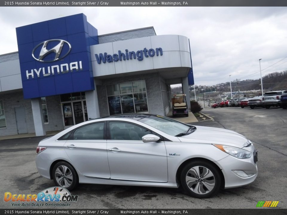 2015 Hyundai Sonata Hybrid Limited Starlight Silver / Gray Photo #2