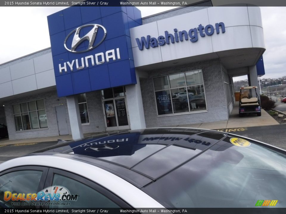 2015 Hyundai Sonata Hybrid Limited Starlight Silver / Gray Photo #3