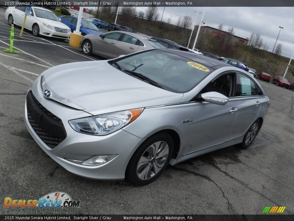 2015 Hyundai Sonata Hybrid Limited Starlight Silver / Gray Photo #6