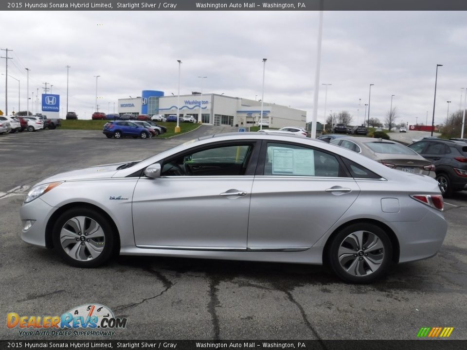 2015 Hyundai Sonata Hybrid Limited Starlight Silver / Gray Photo #7