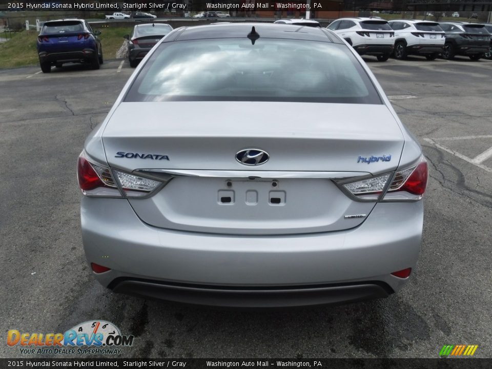 2015 Hyundai Sonata Hybrid Limited Starlight Silver / Gray Photo #9