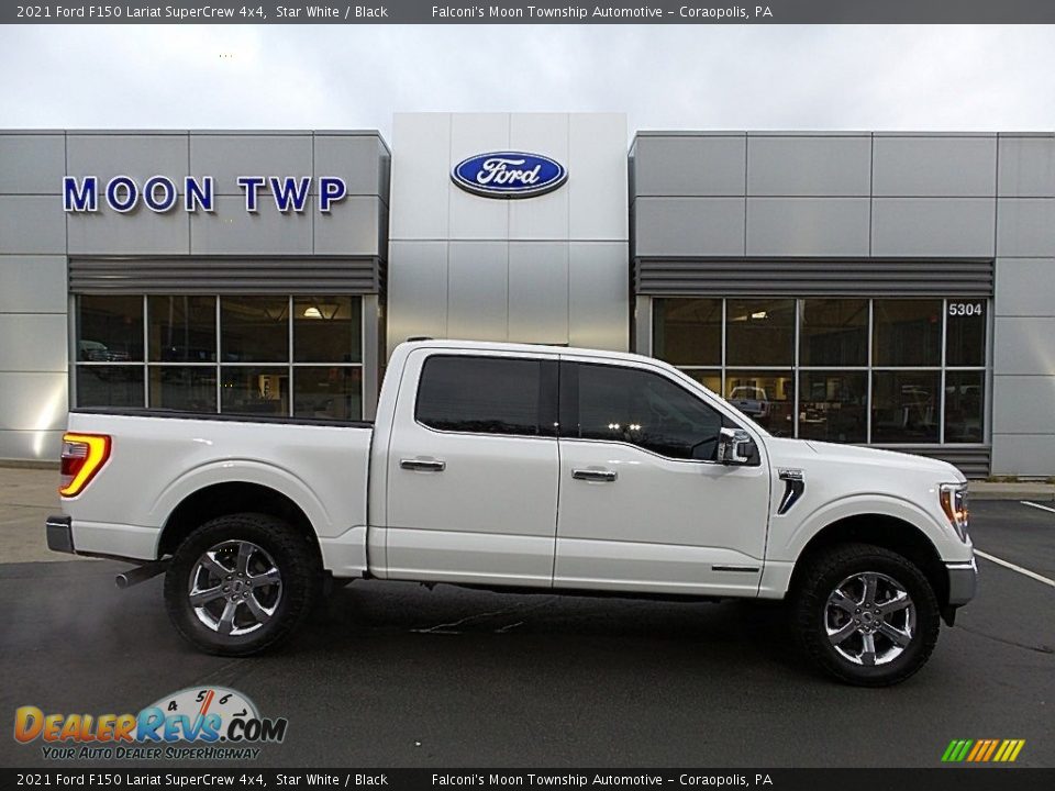 2021 Ford F150 Lariat SuperCrew 4x4 Star White / Black Photo #1