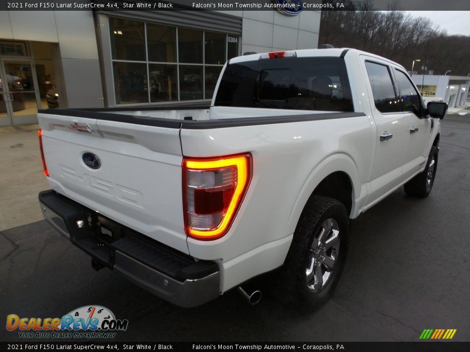 2021 Ford F150 Lariat SuperCrew 4x4 Star White / Black Photo #2