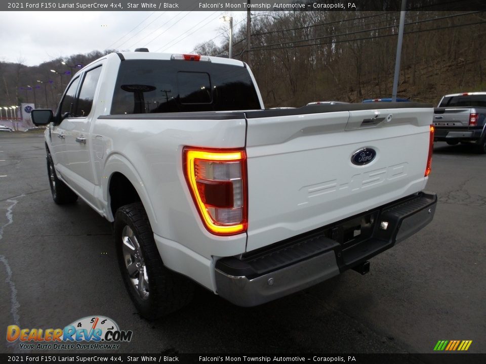 2021 Ford F150 Lariat SuperCrew 4x4 Star White / Black Photo #4