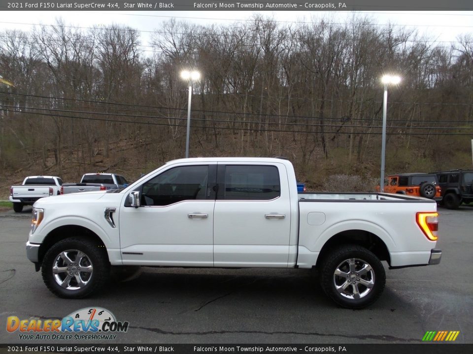 2021 Ford F150 Lariat SuperCrew 4x4 Star White / Black Photo #5