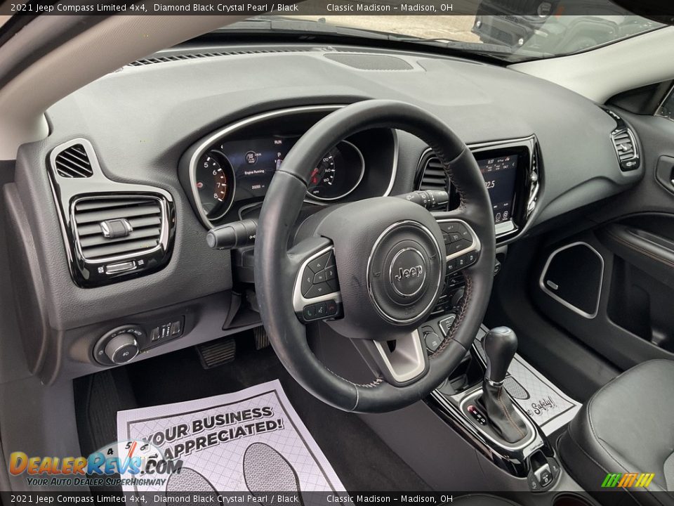 2021 Jeep Compass Limited 4x4 Diamond Black Crystal Pearl / Black Photo #4