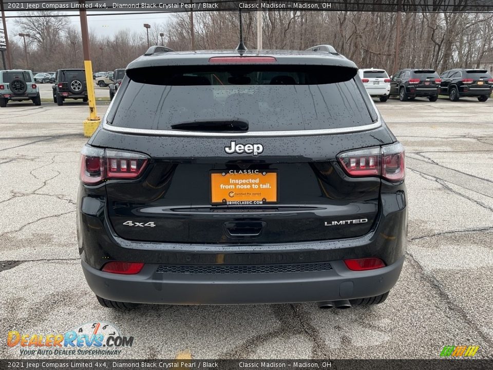 2021 Jeep Compass Limited 4x4 Diamond Black Crystal Pearl / Black Photo #12