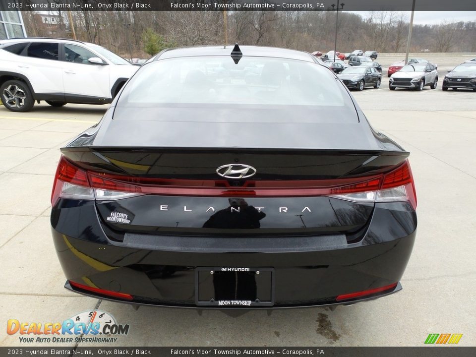 2023 Hyundai Elantra N-Line Onyx Black / Black Photo #3