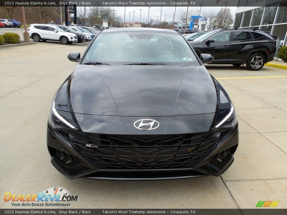 2023 Hyundai Elantra N-Line Onyx Black / Black Photo #8