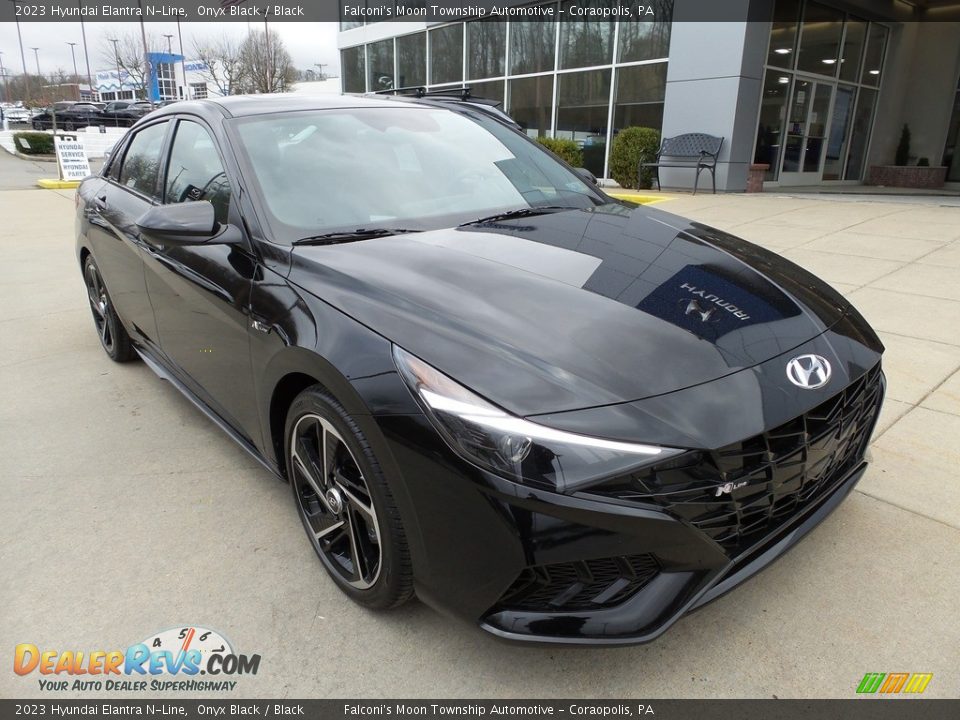 Onyx Black 2023 Hyundai Elantra N-Line Photo #9