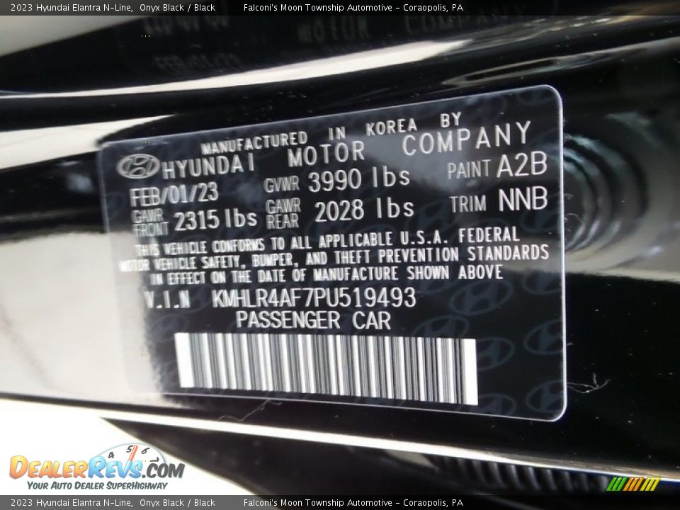 2023 Hyundai Elantra N-Line Onyx Black / Black Photo #18