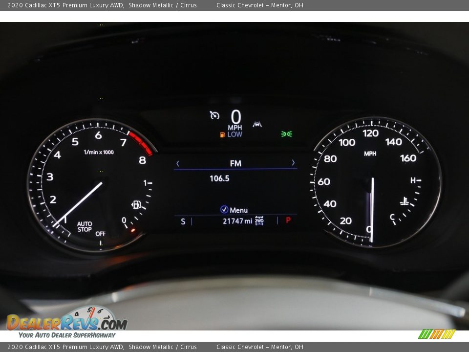 2020 Cadillac XT5 Premium Luxury AWD Gauges Photo #8