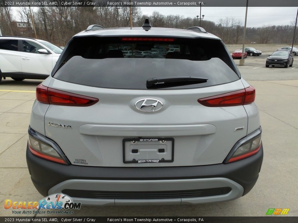 2023 Hyundai Kona SEL AWD Cyber Silver / Gray Photo #3