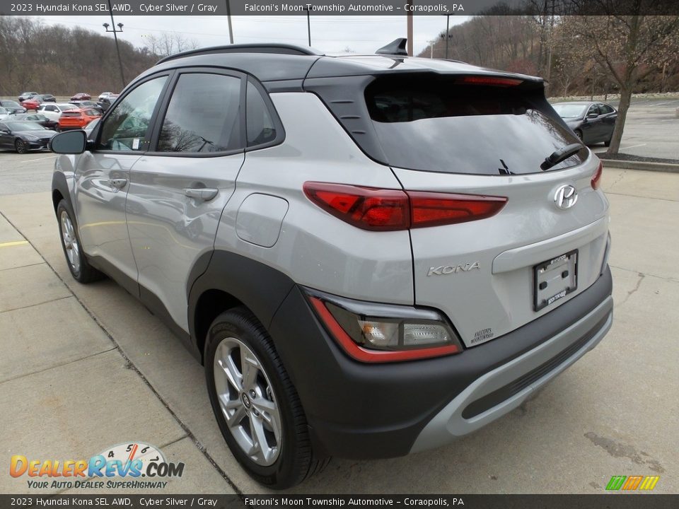2023 Hyundai Kona SEL AWD Cyber Silver / Gray Photo #5
