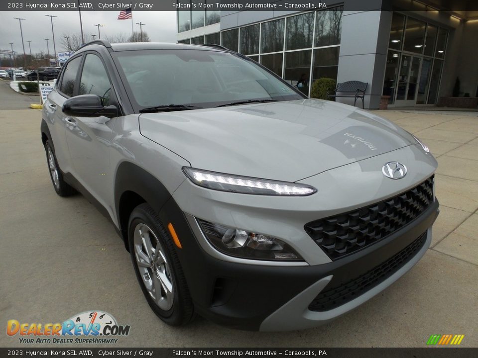 2023 Hyundai Kona SEL AWD Cyber Silver / Gray Photo #9