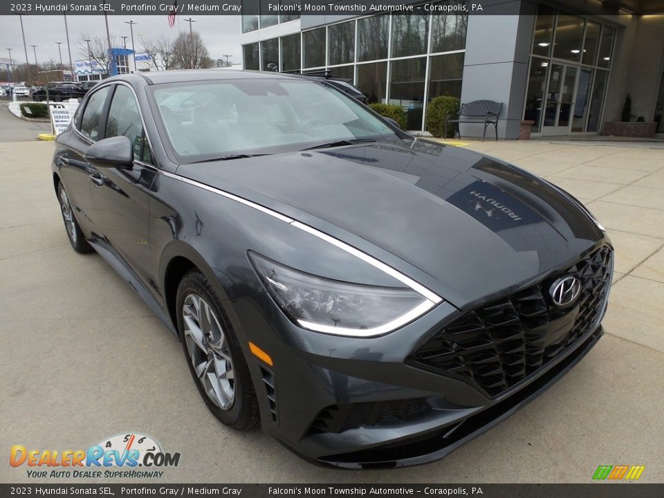 2023 Hyundai Sonata SEL Portofino Gray / Medium Gray Photo #8