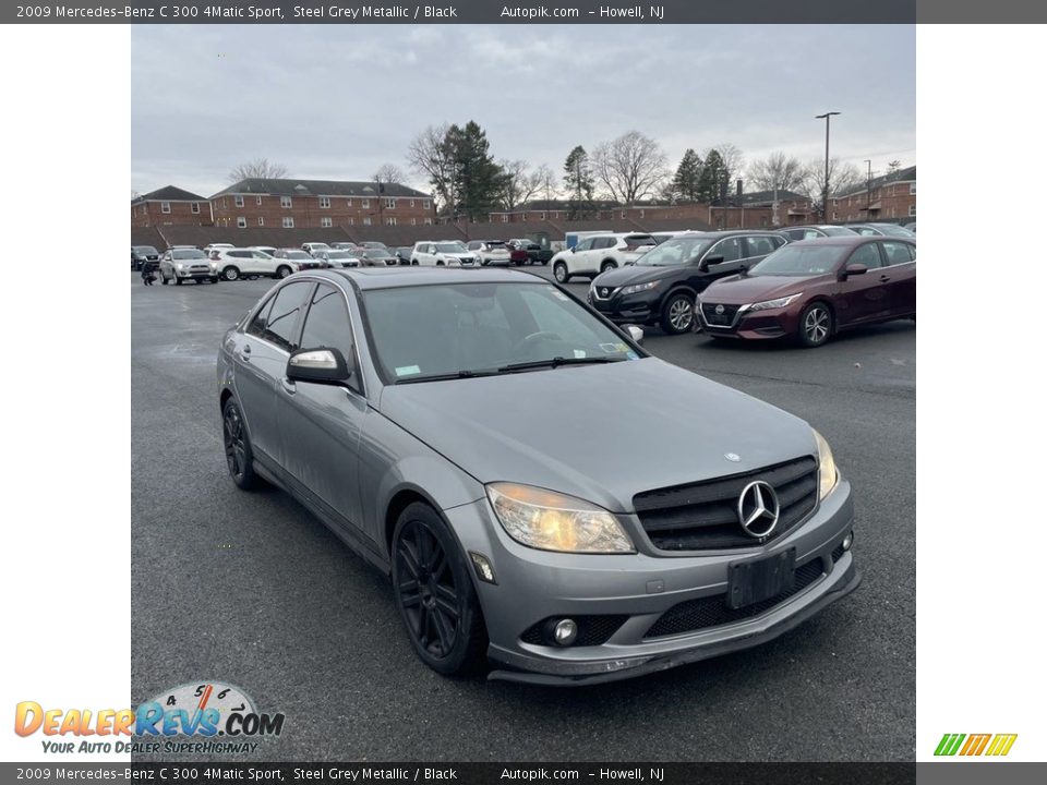 2009 Mercedes-Benz C 300 4Matic Sport Steel Grey Metallic / Black Photo #7