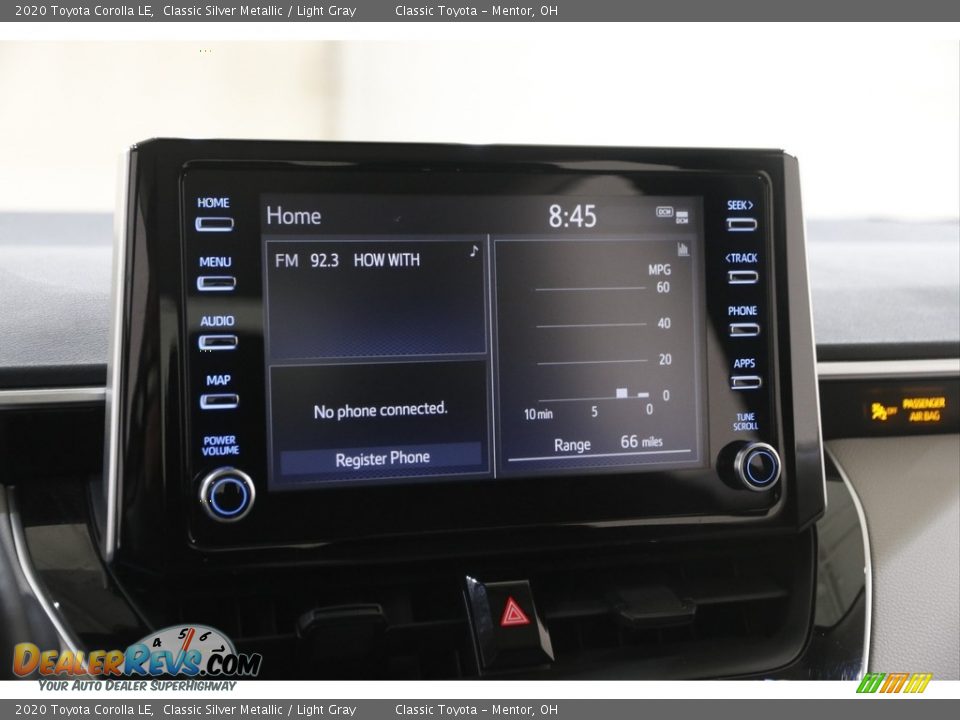 2020 Toyota Corolla LE Classic Silver Metallic / Light Gray Photo #10