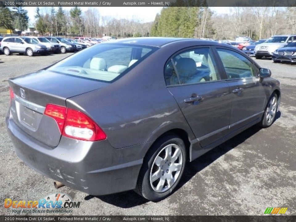 2010 Honda Civic LX Sedan Polished Metal Metallic / Gray Photo #6