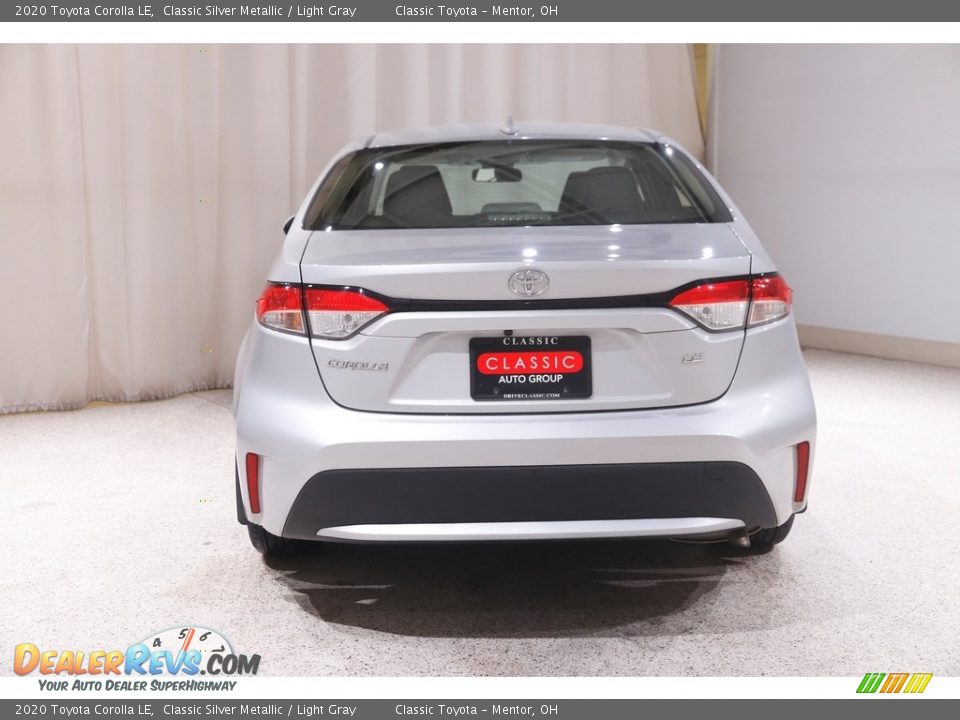 2020 Toyota Corolla LE Classic Silver Metallic / Light Gray Photo #16