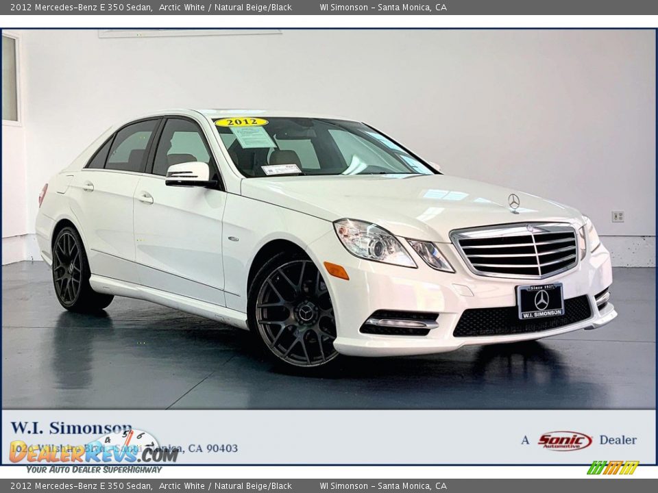 2012 Mercedes-Benz E 350 Sedan Arctic White / Natural Beige/Black Photo #1