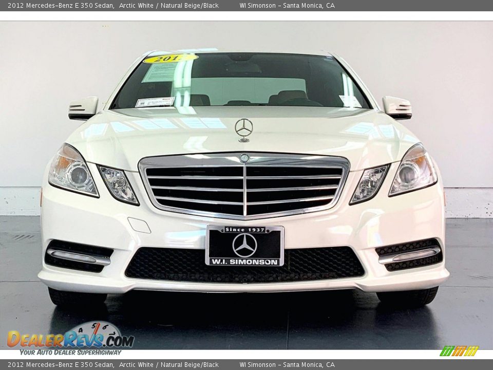 2012 Mercedes-Benz E 350 Sedan Arctic White / Natural Beige/Black Photo #2