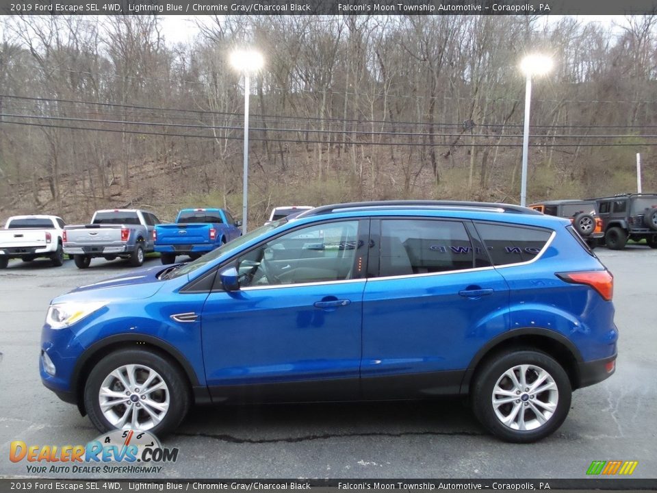 2019 Ford Escape SEL 4WD Lightning Blue / Chromite Gray/Charcoal Black Photo #6