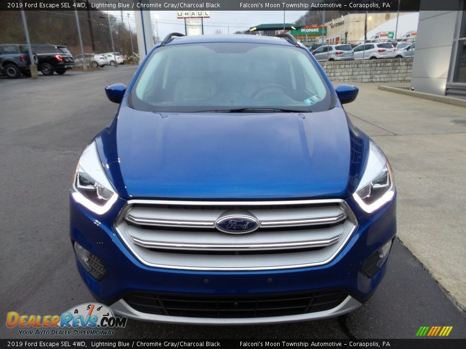 2019 Ford Escape SEL 4WD Lightning Blue / Chromite Gray/Charcoal Black Photo #8