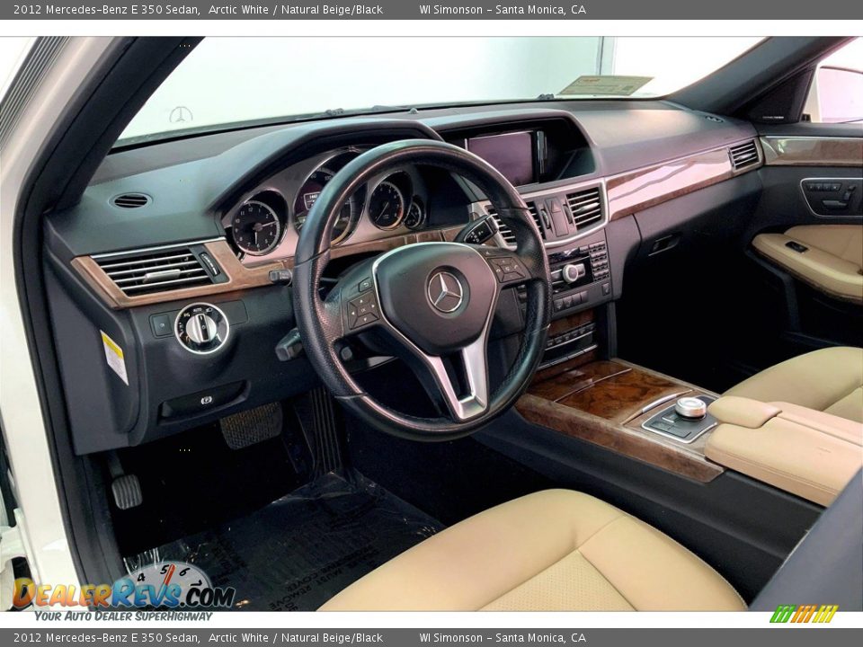 2012 Mercedes-Benz E 350 Sedan Arctic White / Natural Beige/Black Photo #14