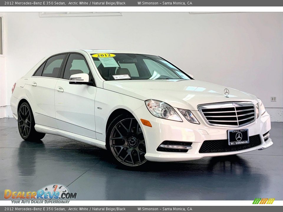 2012 Mercedes-Benz E 350 Sedan Arctic White / Natural Beige/Black Photo #34