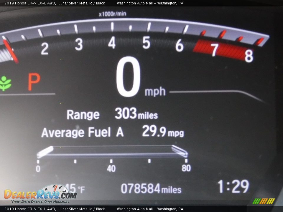 2019 Honda CR-V EX-L AWD Lunar Silver Metallic / Black Photo #33