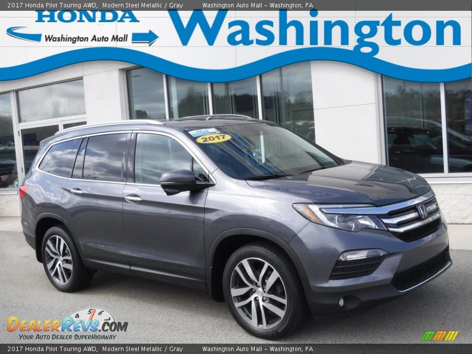 2017 Honda Pilot Touring AWD Modern Steel Metallic / Gray Photo #1