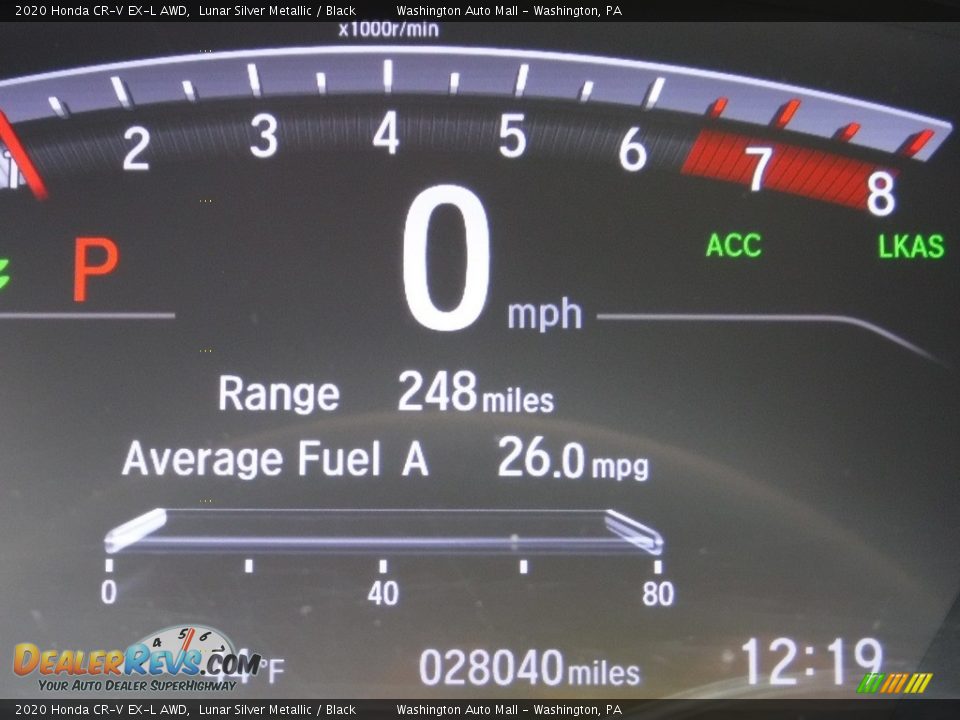 2020 Honda CR-V EX-L AWD Lunar Silver Metallic / Black Photo #33