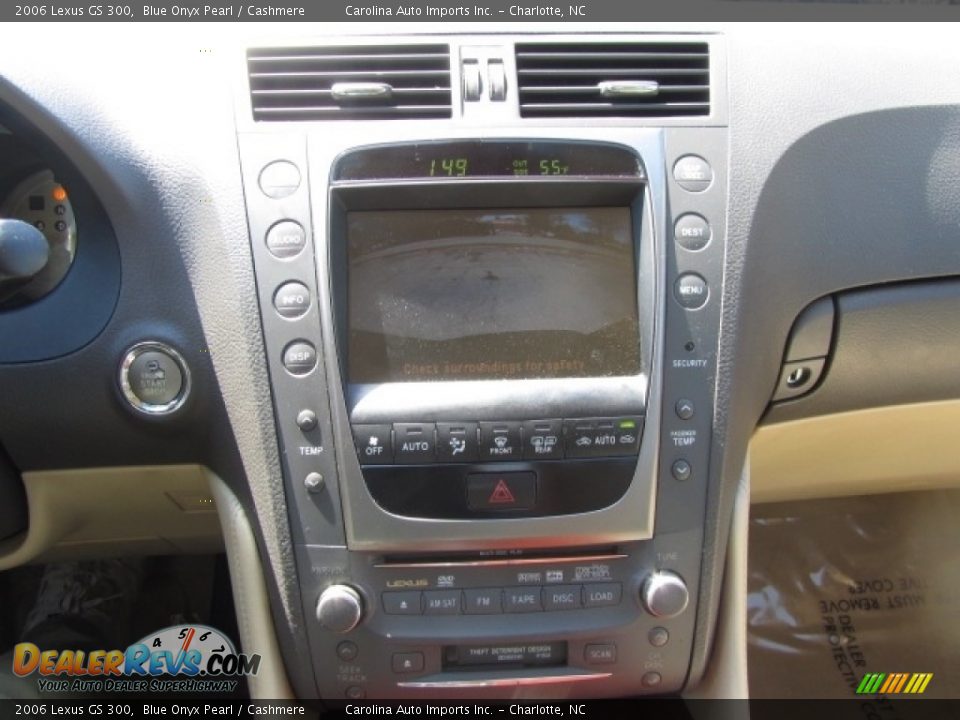 2006 Lexus GS 300 Blue Onyx Pearl / Cashmere Photo #16