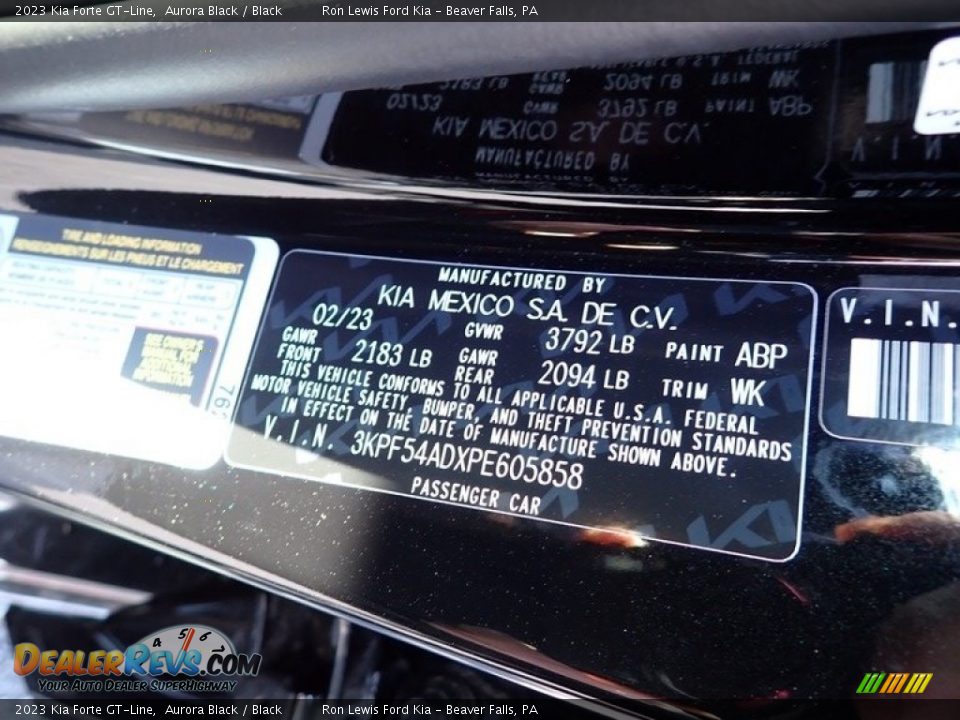 2023 Kia Forte GT-Line Aurora Black / Black Photo #20