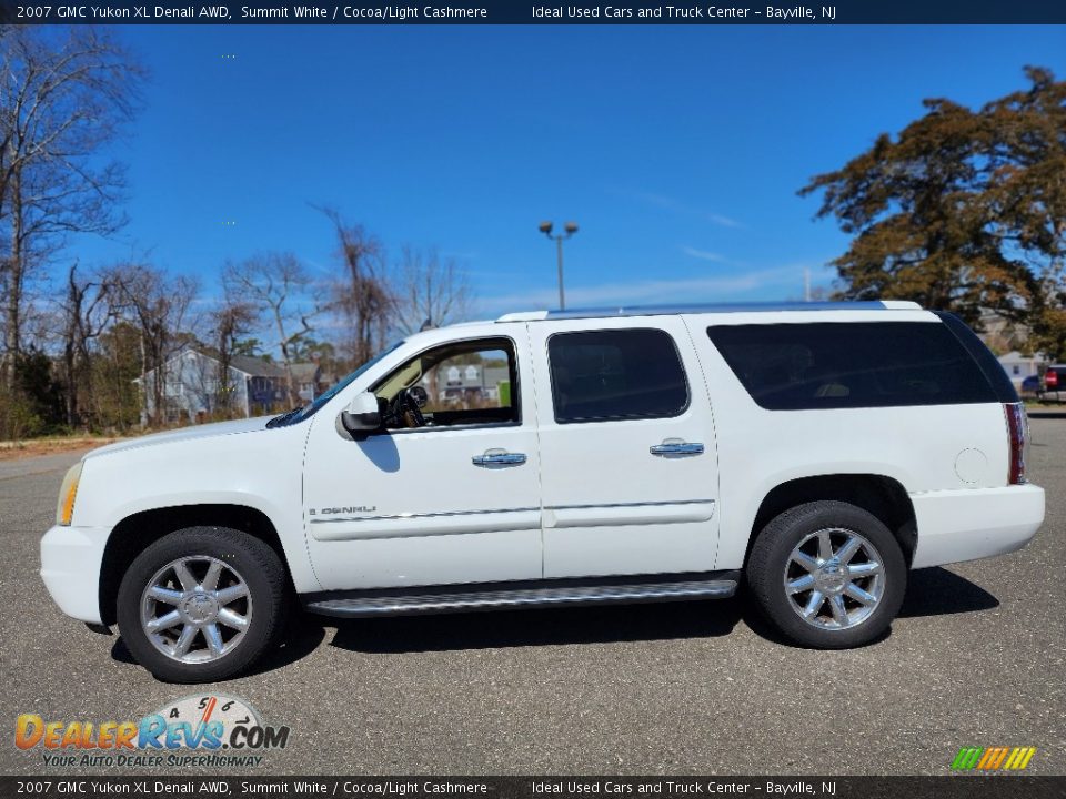 2007 GMC Yukon XL Denali AWD Summit White / Cocoa/Light Cashmere Photo #4