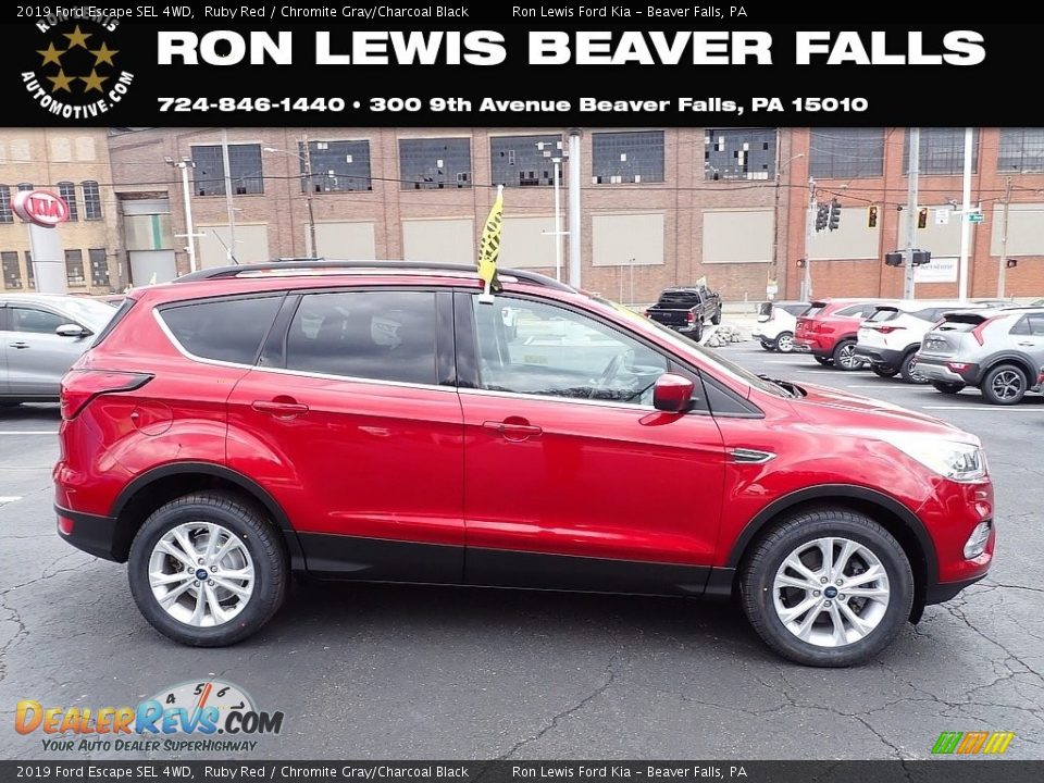 2019 Ford Escape SEL 4WD Ruby Red / Chromite Gray/Charcoal Black Photo #1