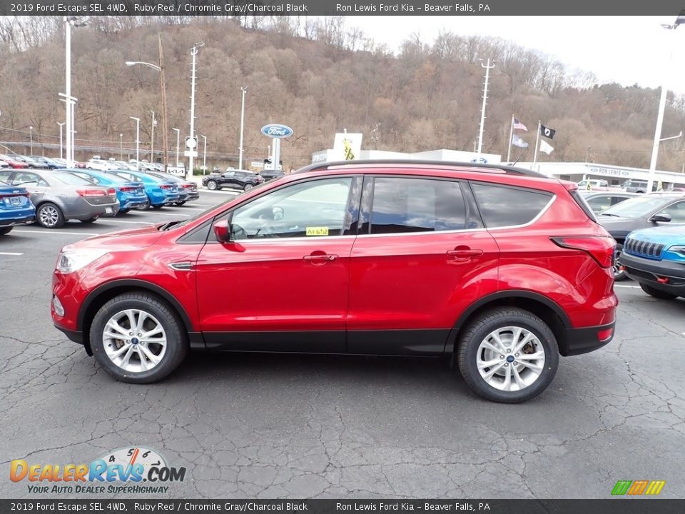 2019 Ford Escape SEL 4WD Ruby Red / Chromite Gray/Charcoal Black Photo #5