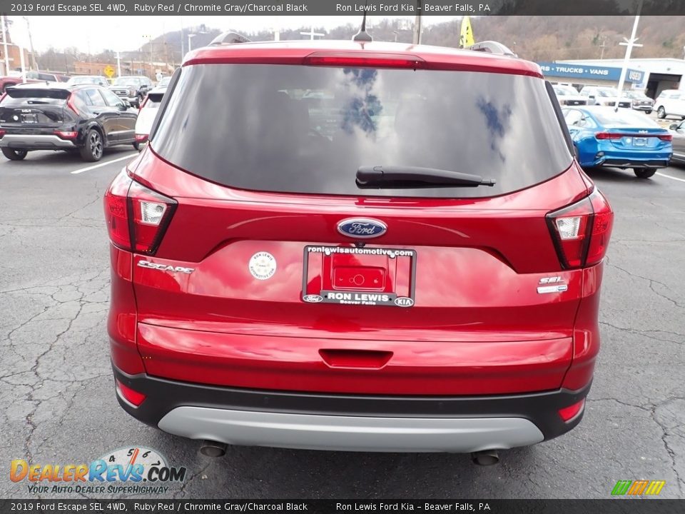 2019 Ford Escape SEL 4WD Ruby Red / Chromite Gray/Charcoal Black Photo #7