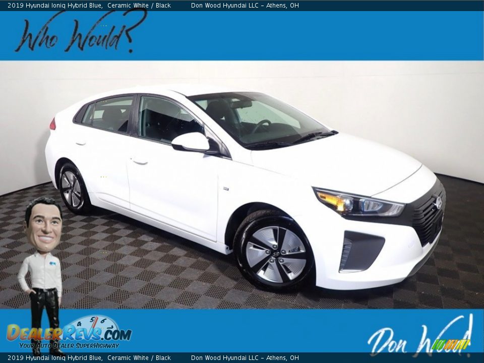 2019 Hyundai Ioniq Hybrid Blue Ceramic White / Black Photo #1