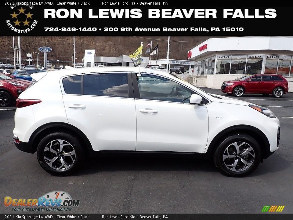 2021 Kia Sportage LX AWD Clear White / Black Photo #1