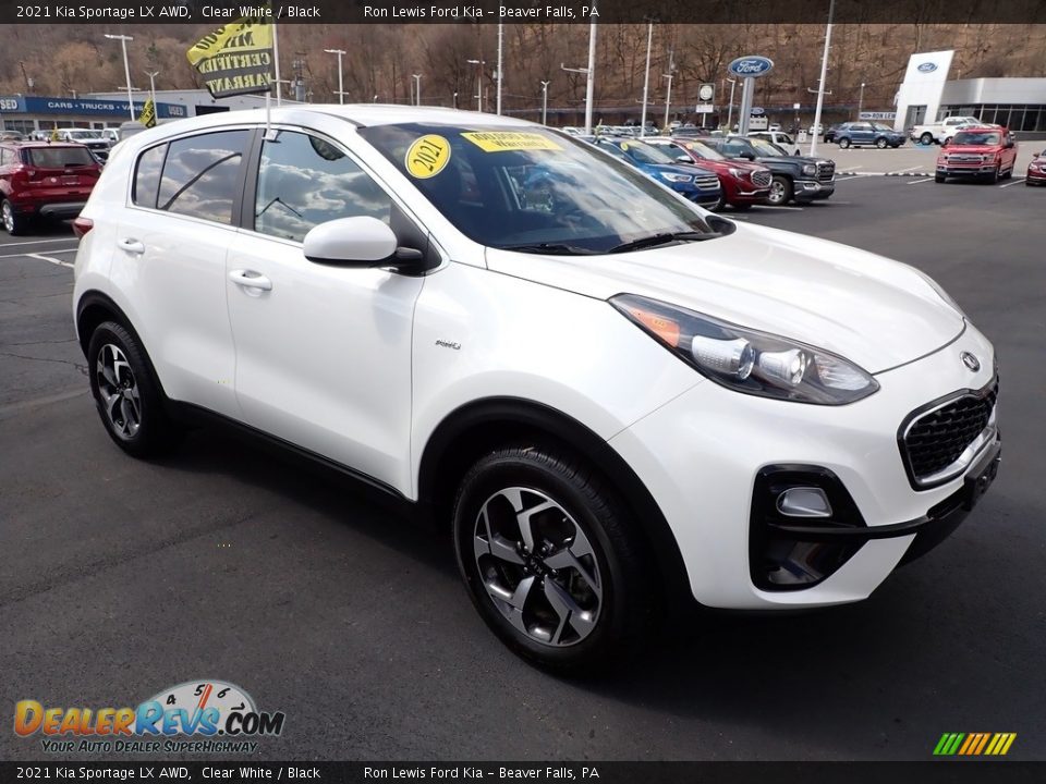 2021 Kia Sportage LX AWD Clear White / Black Photo #2