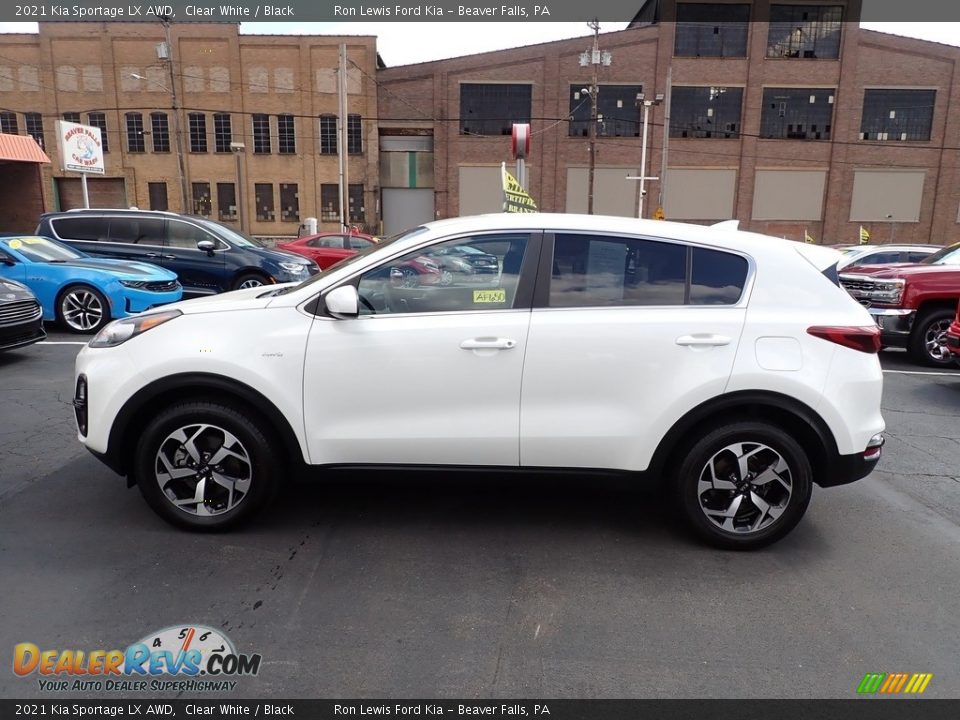 2021 Kia Sportage LX AWD Clear White / Black Photo #5