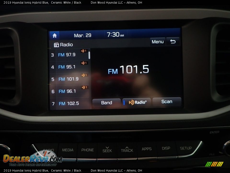 2019 Hyundai Ioniq Hybrid Blue Ceramic White / Black Photo #24