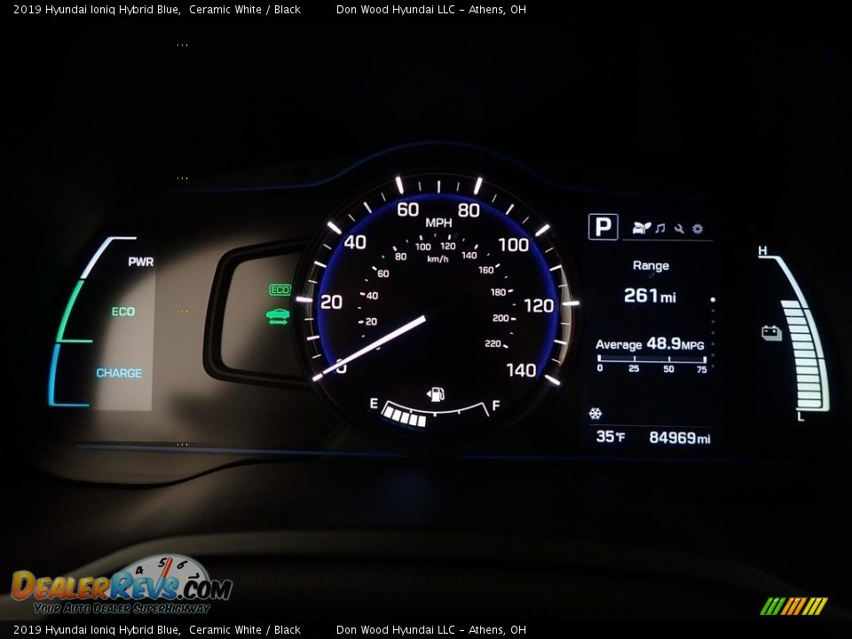 2019 Hyundai Ioniq Hybrid Blue Ceramic White / Black Photo #26
