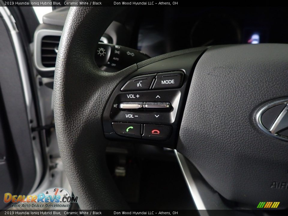 2019 Hyundai Ioniq Hybrid Blue Ceramic White / Black Photo #27