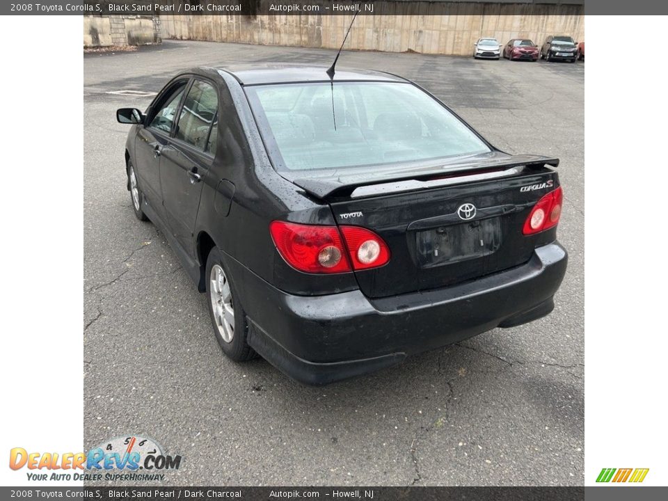 2008 Toyota Corolla S Black Sand Pearl / Dark Charcoal Photo #2