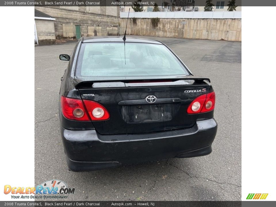 2008 Toyota Corolla S Black Sand Pearl / Dark Charcoal Photo #3